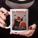 Red Pandazilla Mug, Panda Lover Mug, Funny Red Panda Mug, Vintage Pandazilla Ceramic Mug 