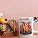 Red Pandazilla Mug, Panda Lover Mug, Funny Red Panda Mug, Vintage Pandazilla Ceramic Mug 