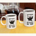 Mothman Coffee Mug - Funny Coffee Mugs Adult Humor, Unique Novelty Coffee Mugs for Cryptid Lovers, Double-Sided Print Ceramic Coffee Cups