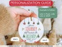 Friendship Ornament, Personalized Friendship Christmas Ornament Gifts for Best Friend Thank You Best Friend Christmas Gifts Cute Friendship