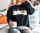 Cows Halloween Sweatshirt, Halloween Ghost Cows Sweatshirt, Spooky Cows Halloween Gifts, Cow Lovers Halloween Gift