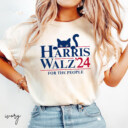 Harris Walz Shirt President Cat Lady for Kamala Harris 2024 Shirt Election Shirt Kamala Rally Tshirt Tim Walz Tee Elect Kamala Harris Walz