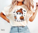 Halloween Ghost Comfort Colors Shirt, Cute Ghost Shirt, Womens Halloween Shirt, Cute Fall Shirt, Spooky Season Shirt, Gift For Halloween