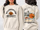 Halloweentown Est 1998 Back and Front Sweatshirt, Retro Halloween Town Crewneck Sweater Halloweentown University Halloween Fall Sweatshirt