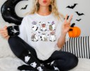 Ghosts Reading Books Shirt, Books Lover Ghost Gift, Cute Little Ghost Shirt, Womens Halloween Shirt, Spooky Season Shirt, Fall Graphic Tee