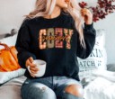 Cozy Season Sweatshirt, Retro Fall Sweatshirt, Get Cozy Sweatshirt, Womens Fall Sweaters, Fall Graphic Tee, Women Fall Shirt,Sweater Weather