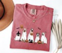Comfort Colors® Сute Ghost Dog T-shirt, Ghost Dog Tee,Halloween Dog T-shirt, Spooky Season Gift, Dog Lovers Tshirt, Halloween Cute Shirt