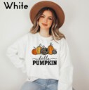 Hello Pumpkin Sweatshirt, Cute Fall Sweatshirts for Women, Thanksgiving Gift, Halloween Sweatshirts For Women, Fall Gifts, Autumn Sweatshirt