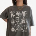 Comfort Colors® Spooky Halloween Crewneck Sweatshirt | Swift Song Lyrics Collage with Halloween Symbols & Lyrics | Cozy Swiftie Fall Apparel