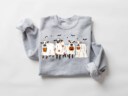 Cows Halloween Sweatshirt, Halloween Ghost Cows Sweatshirt, Spooky Cows Halloween Gifts, Cow Lovers Halloween Gift