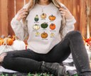 Type Of Pumpkins Sweatshirt, Fall Halloween Pumpkin Patch Shirt, Pumpkin Season Sweater, Holiday Tee, Autumn Sweater, Thanksgiving Gift