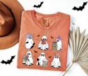 Ghosts Reading Books Shirt, Books Lover Ghost Gift, Cute Little Ghost Shirt, Womens Halloween Shirt, Spooky Season Shirt, Fall Graphic Tee