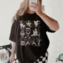 Comfort Colors® Spooky Halloween Crewneck Sweatshirt | Swift Song Lyrics Collage with Halloween Symbols & Lyrics | Cozy Swiftie Fall Apparel