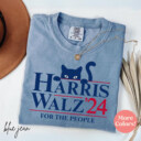 Harris Walz Shirt President Cat Lady for Kamala Harris 2024 Shirt Election Shirt Kamala Rally Tshirt Tim Walz Tee Elect Kamala Harris Walz