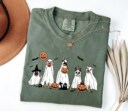 Comfort Colors® Сute Ghost Dog T-shirt, Ghost Dog Tee,Halloween Dog T-shirt, Spooky Season Gift, Dog Lovers Tshirt, Halloween Cute Shirt