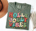 Holly Jolly Merry Christmas Shirt, Merry And Bright Christmas Shirt, Cute Christmas Gift, Christmas Party Shirt, Holiday Shirt, Xmas Shirt