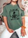 Comfort Colors® Funny Teacher Shirt, I'll Just Wait Until Quiet, Teacher Halloween Shirt, Teacher Gifts, Skeleton Teacher T-Shirt, Skull Tee