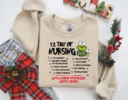 Funny Christmas Nurse Sweatshirt,Merry Grinchmas shirt,Nursing shirt,Christmas Gift For Nurse, Nurse Grinch Shirt,Cute Christmas Nurse Shirt