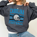 Vintage Carolina Football Sweatshirt T-Shirt And Hoodie, Trendy Carolina Football Fan Gift, Carolina Game Day Shirt, Panther Hoodie