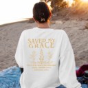 Christian Clothing, Bible Verse Hoodie, Faith sweatshirt Religious Tshirt,Faith Tshirt,Groovy T-shirt,Women Christian gift, Saved by Grace