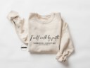 I Will Walk By Faith Sweatshirt, Faith Hoodie, Bible Verse Outfit, Christian Women Clothing, Religious Family Sweatshirt, Christian Gifts