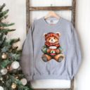 Christmas Bear Sweatshirt, Cute Bear Hoodie, Cute Christmas Gift, Xmas Bear Sweater, Christmas Season Apparel, Xmas Toy Sweatshirt