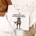 Hold On I'm Overstimulated Sweater, Western Frog Sweatshirt, Trendy Meme Shirt, Womens Sweatshirt, Cute Animal Sweatshirt, Funny Frog Shirts