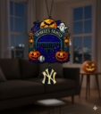 CUSTOM NAME - NEW YORK YANKEES – HALLOWEEN FAMILY ORNAMENT