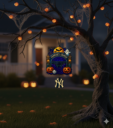 CUSTOM NAME - NEW YORK YANKEES – HALLOWEEN FAMILY ORNAMENT