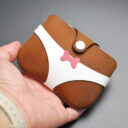 Bikini Mini Handcrafted Leather Pouch With Bow