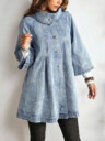 Women's Casual Denim Jacket With Raglan Sleeves And Single-Breasted Closure, Autumn