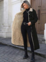Women’s Sherpa-Lined Long Denim Coat