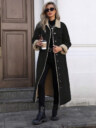 Women’s Sherpa-Lined Long Denim Coat