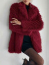 Glam Faux Fur Longline Coat – Open Front Fluffy Plush Winter Outerwear (4 Colors)