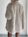 Glam Faux Fur Longline Coat – Open Front Fluffy Plush Winter Outerwear (4 Colors)