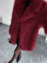 Glam Faux Fur Longline Coat – Open Front Fluffy Plush Winter Outerwear (4 Colors)