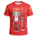 OFF WHITE x SUPREME x Kaws Unisex T-shirt - Regular Fit