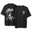 STUSSY Skull - Boxy Drop-Shoulder Tee - Streetwear Fashion