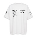 OFF WHITE, Mickey Mouse - Boxy Drop-Shoulder Tee - Streetwear Fashion