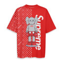LOUIS VUITTON, SUPREME, Kaws - Boxy Drop-Shoulder Tee - Streetwear Style