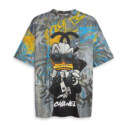 Chanel, Donald Duck - Boxy Drop-Shoulder Tee - Streetwear Style