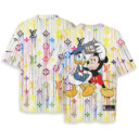 Mickey Mouse x Donald Duck x L.Vuitton - Boxy Drop-Shoulder Tee - Streetwear Fashion