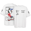 OFF WHITE, Mickey Mouse - Boxy Drop-Shoulder Tee - Streetwear Fashion