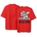 Moschino, Donald Duck - Boxy Drop-Shoulder Tee - Streetwear Style