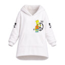 Bart Simpson, OFF WHITE - Oodie Blanket Hoodie