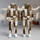 The North Face Camo Beige - Hoodie & Joggers Set
