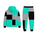 Nike Teal & Grey Colorblock - Unisex Hoodie Joggers Set