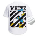 OFF WHITE, Donald Duck - Unisex V-Neck Mesh Tee - Relaxed Fit