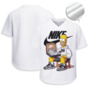 Nike x Simpson - Unisex V-Neck Mesh Tee - Relaxed Fit