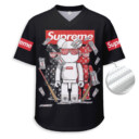 Off White x Supreme x Kaws - Unisex V-Neck Mesh Tee - Relaxed Fit
